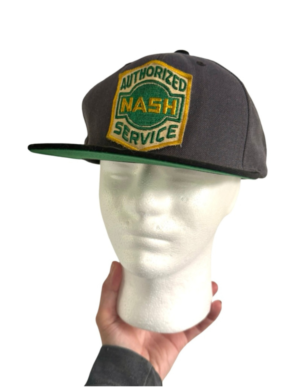 Vintage Authorized Nash Service Motors Patch Snapback Hat - Yupoong Classics